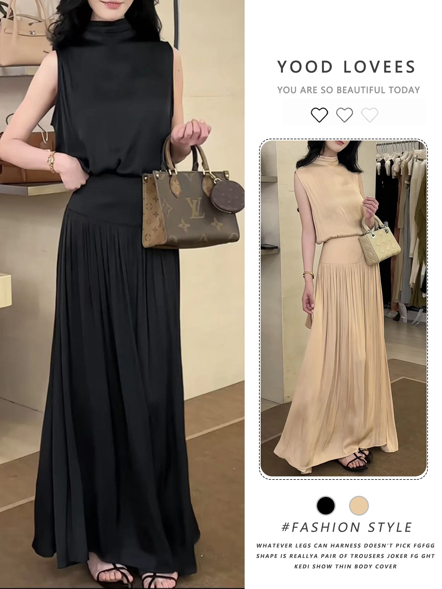 Summer 2026 Korean Style High Waist Slimming Half Skirt Set with Hanging Neck Sash Sleeveless Stand Collar Top And Skirt
Summer 2026 Korean Style High Waist Slimming Half Skirt Set with Hanging Neck Sash Sleeveless Stand Collar Top And Skirt