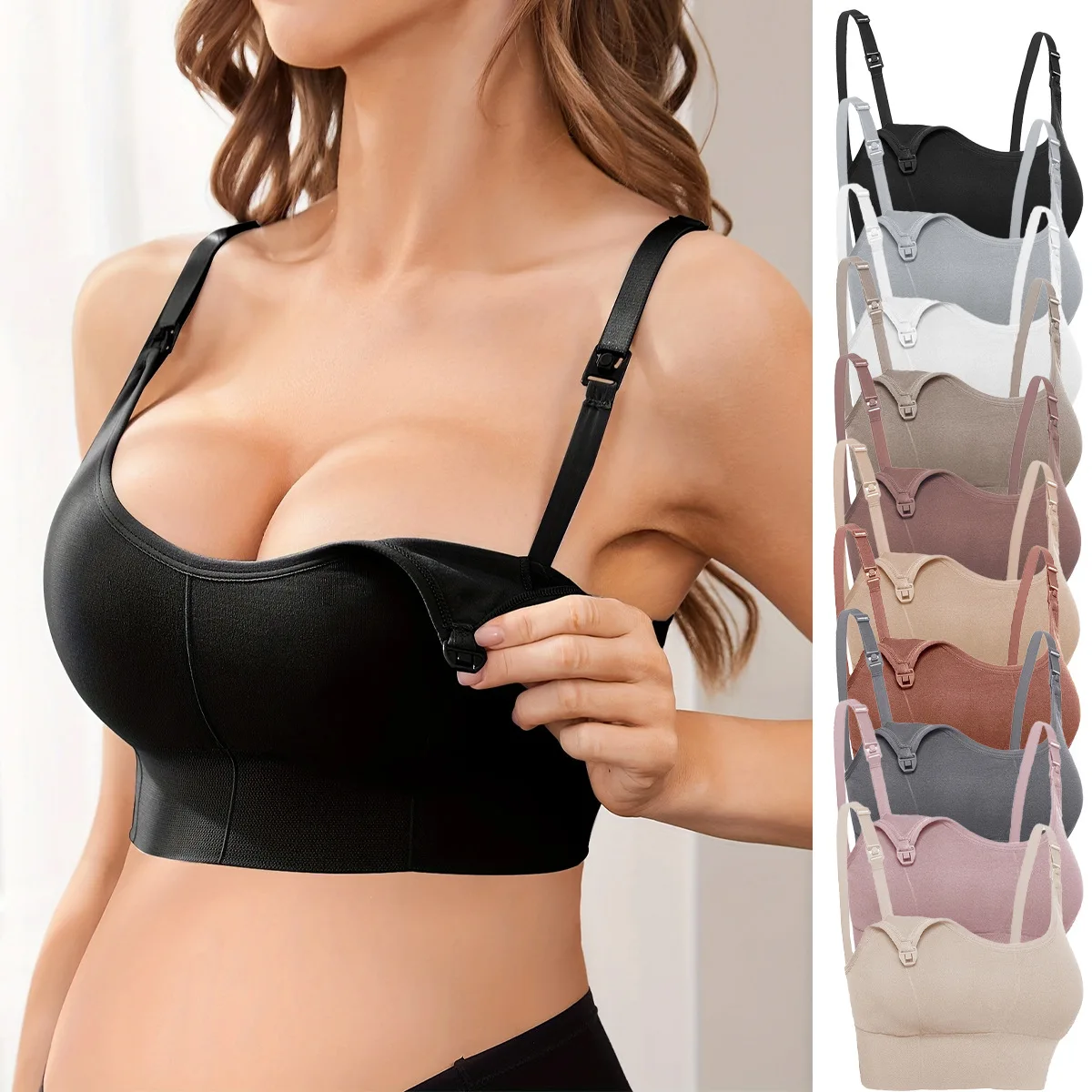 Seamless Nursing Bra for Women – Wirefree Push Up Anti-Drop, One-Piece Maternity Breastfeeding Bra, Pregnancy Comfort
Seamless Nursing Bra for Women – Wirefree Push Up Anti-Drop, One-Piece Maternity Breastfeeding Bra, Pregnancy Comfort