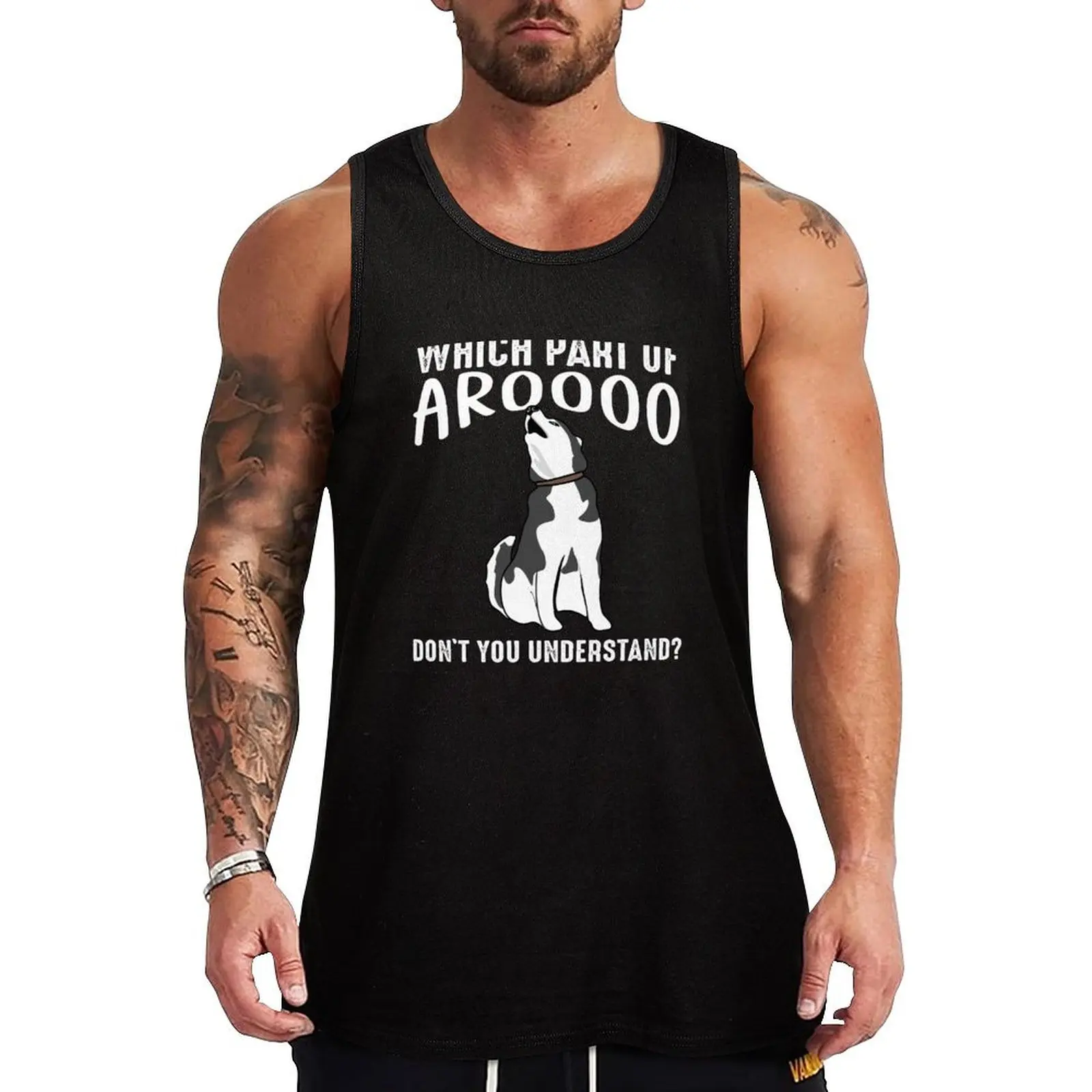 Siberian Husky Dog Funny Which Part Of Arooo Don't You Understand Tank Top Men's tops anime clothes
Siberian Husky Dog Funny Which Part Of Arooo Don't You Understand Tank Top Men's tops anime clothes