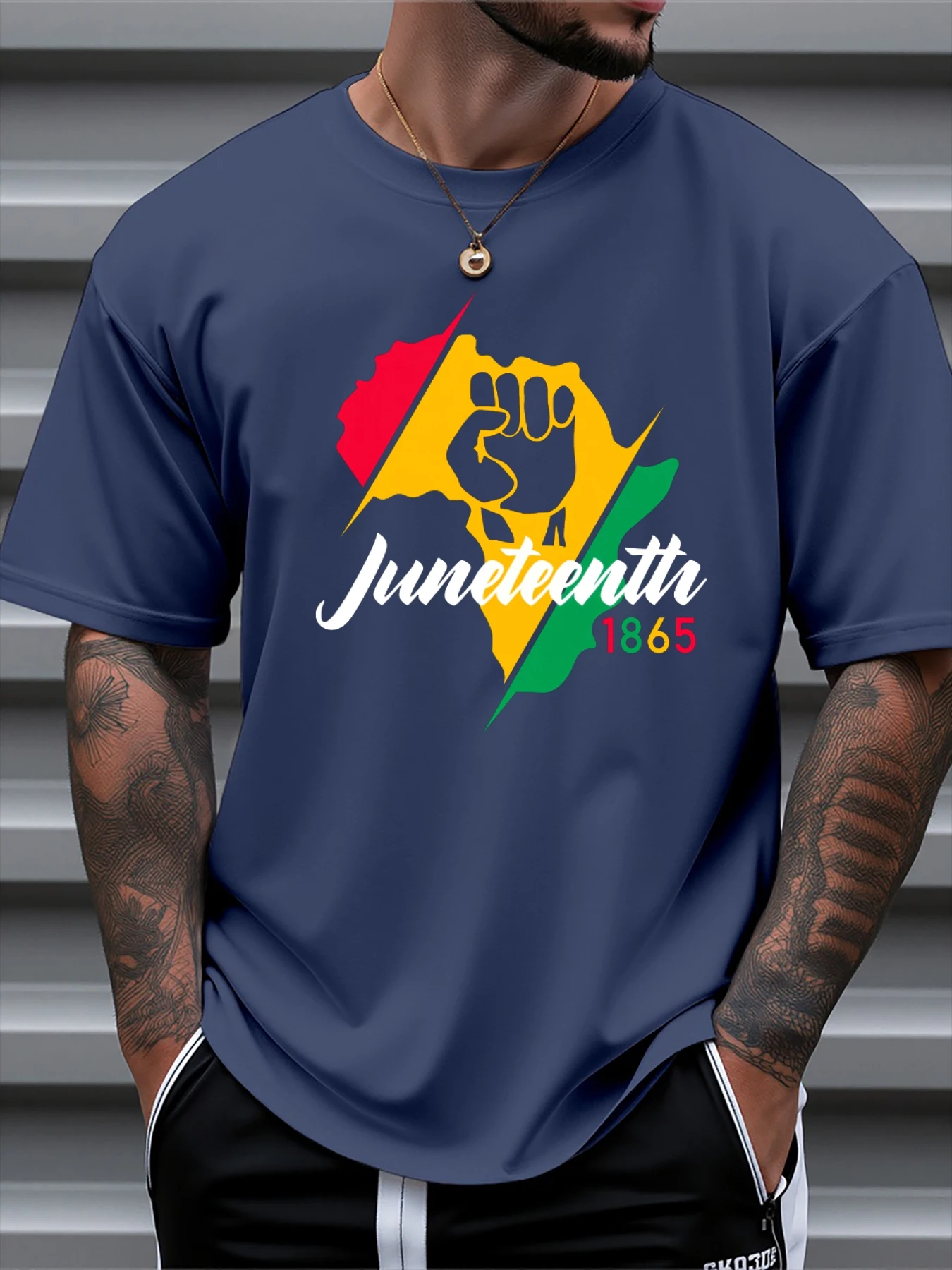 T Shirt For Man 100% Cotton Summer Juneteenth 1865 commemorative Print Casual Slim Fit Round Neck Short Sleeved T-shirt Top
T Shirt For Man 100% Cotton Summer Juneteenth 1865 commemorative Print Casual Slim Fit Round Neck Short Sleeved T-shirt Top