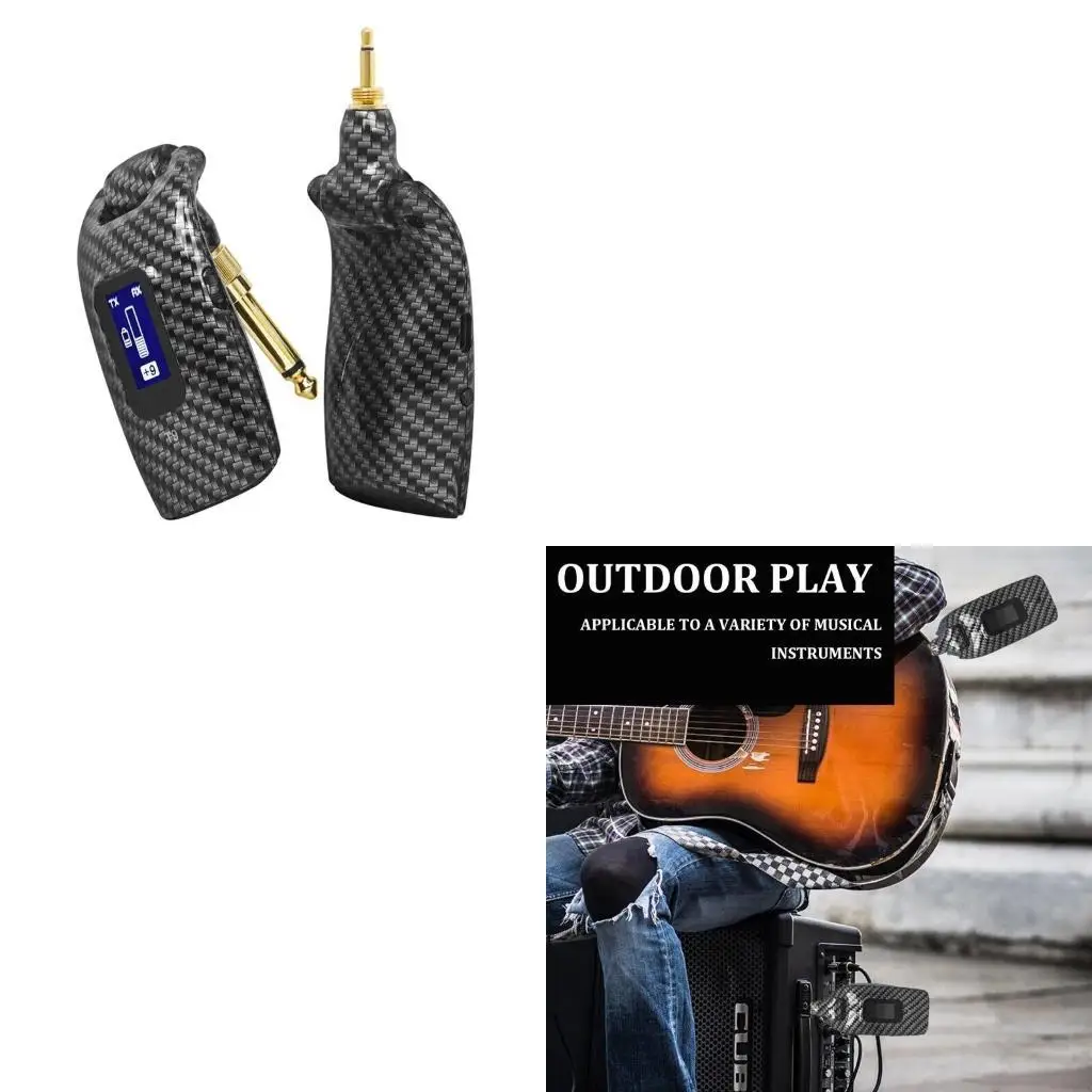 Rechargeable Wireless Guitar Transmitters Receiver 5.8GHz Wireless Guitar System for Electronic Instrument Low Delay
Rechargeable Wireless Guitar Transmitters Receiver 5.8GHz Wireless Guitar System for Electronic Instrument Low Delay