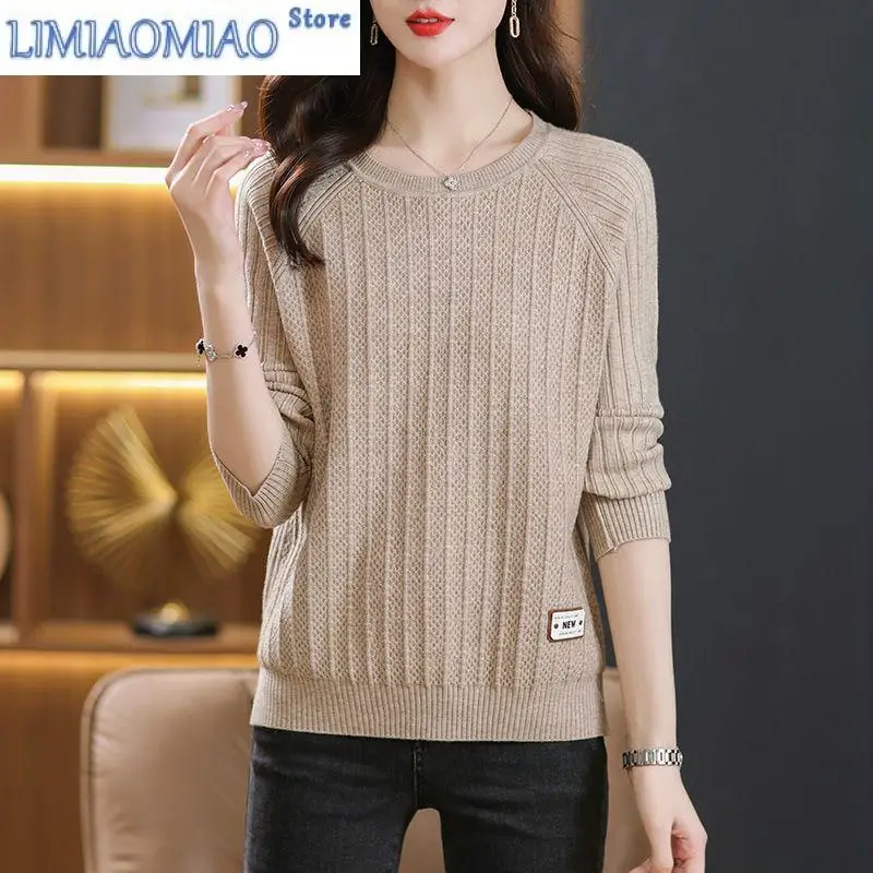 Solid Color Women's Clothing Spring Autumn Round Neck Pullover Sweater Knitted Long Sleeve Casual Elegant Office Lady Tops
Solid Color Women's Clothing Spring Autumn Round Neck Pullover Sweater Knitted Long Sleeve Casual Elegant Office Lady Tops