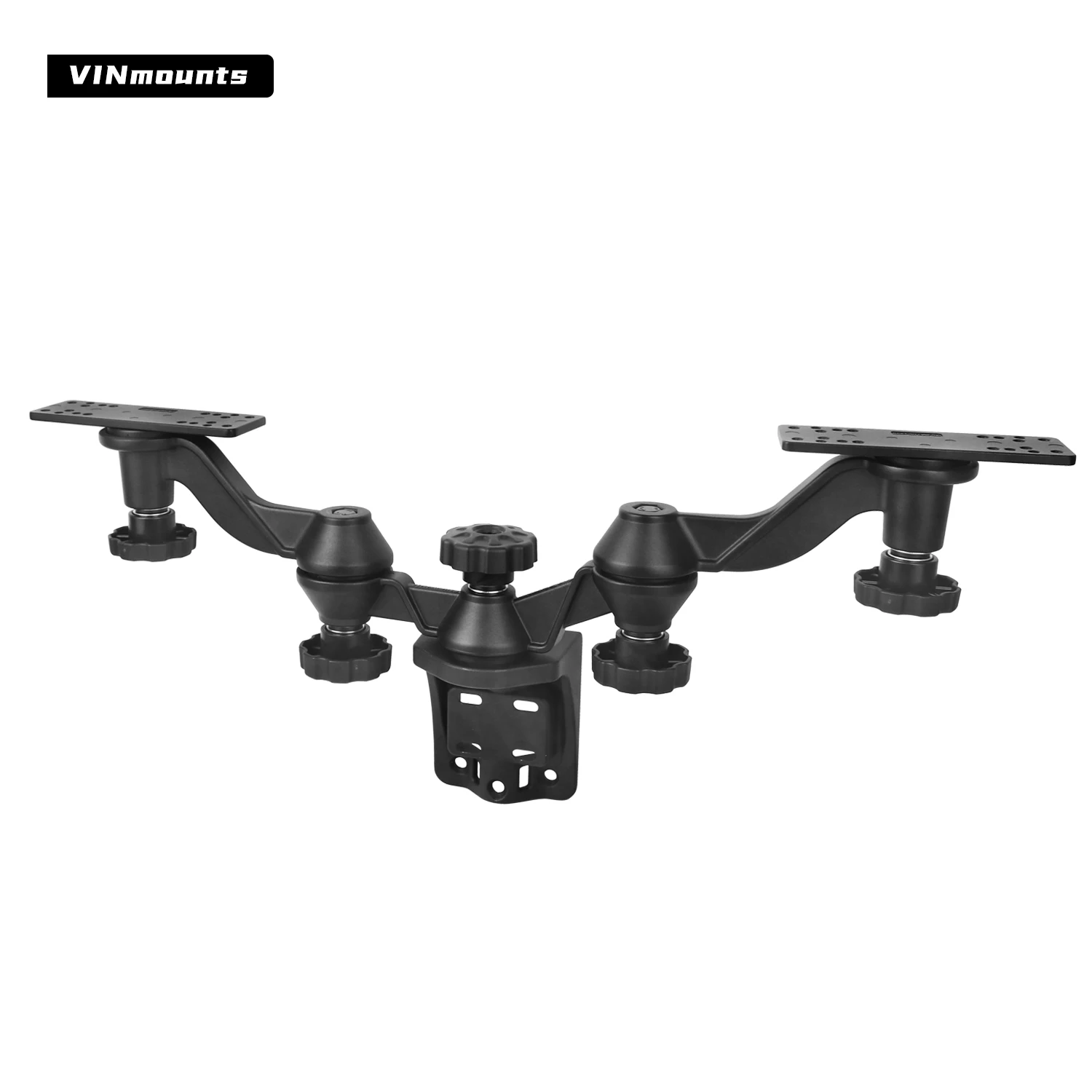 VINmounts Side Mount Dual Arm Fish Finder Bracket Fits Two 6-Inch Units 360° Adjustable Marine Aluminum Mount
VINmounts Side Mount Dual Arm Fish Finder Bracket Fits Two 6-Inch Units 360° Adjustable Marine Aluminum Mount