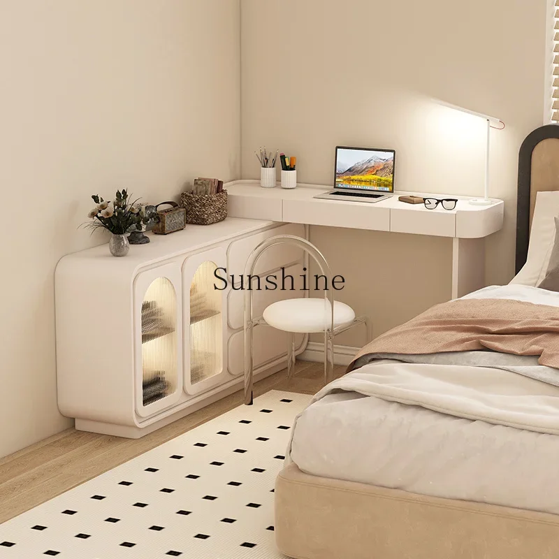 Light luxury small apartment bedroom integrated corner desk dresser rotatable flap
Light luxury small apartment bedroom integrated corner desk dresser rotatable flap