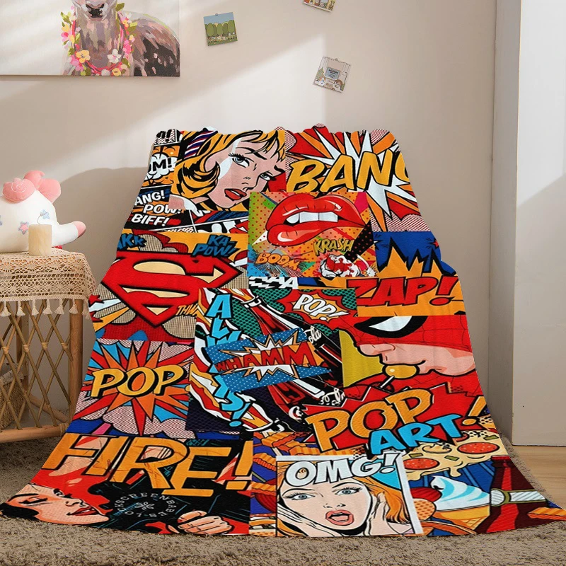 Digital Print Pop Art Blanket Sofa Winter Warm Bed Fleece Camping Custom Home Fluffy Soft Blankets Microfiber Bedding King Size
Digital Print Pop Art Blanket Sofa Winter Warm Bed Fleece Camping Custom Home Fluffy Soft Blankets Microfiber Bedding King Size