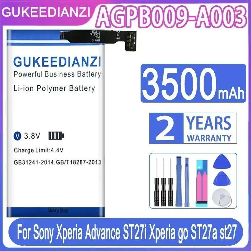 Для Sony Xperia Advance St27i GO St27a St27 3500 мАч аккумулятор для мобильного телефона экологически чистый AGPB009-A003
Для Sony Xperia Advance St27i GO St27a St27 3500 мАч аккумулятор для мобильного телефона экологически чистый AGPB009-A003
