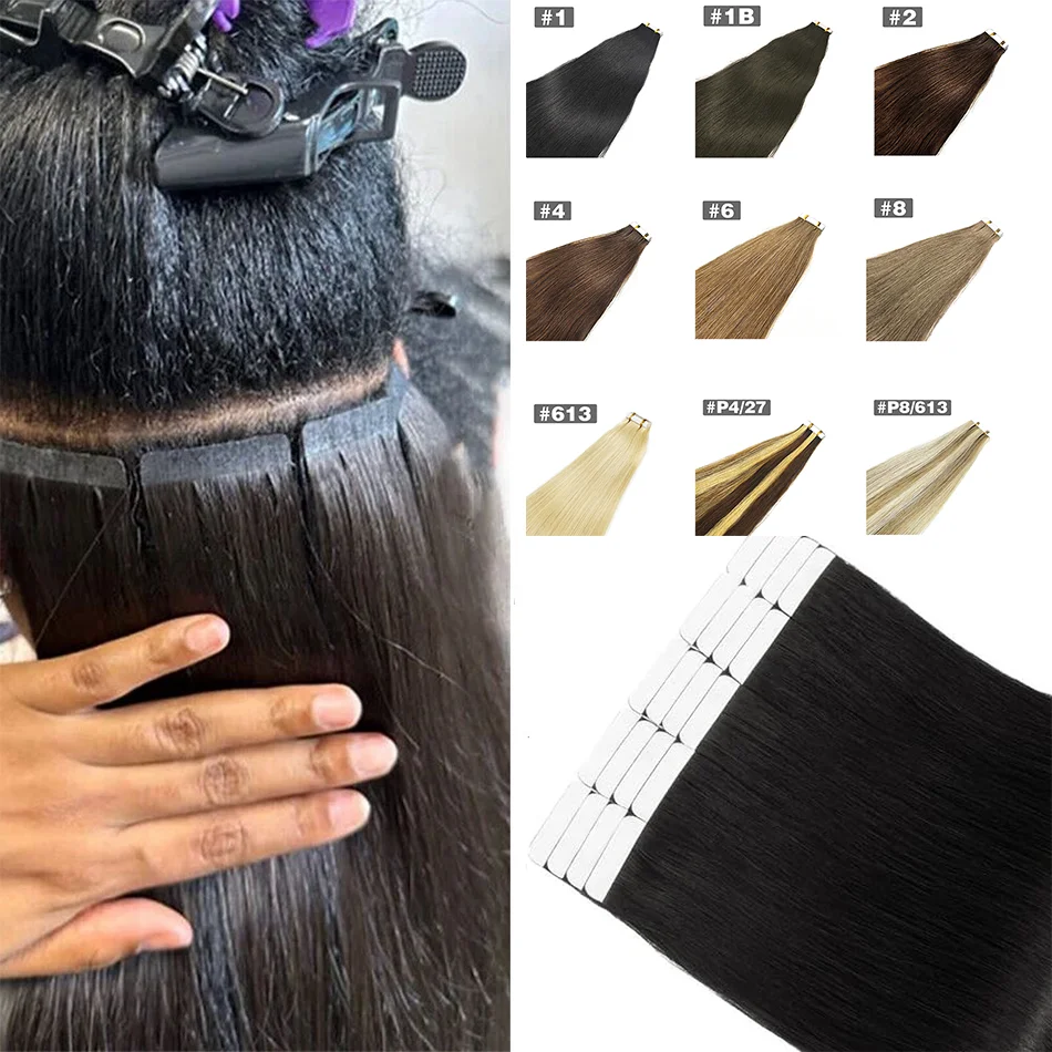 Tape in Hair Extensions 100% Human Hair Brazilian Hair Extensions 20 Pcs 50g Black Brown Straight for Women On Salon Quality
Tape in Hair Extensions 100% Human Hair Brazilian Hair Extensions 20 Pcs 50g Black Brown Straight for Women On Salon Quality