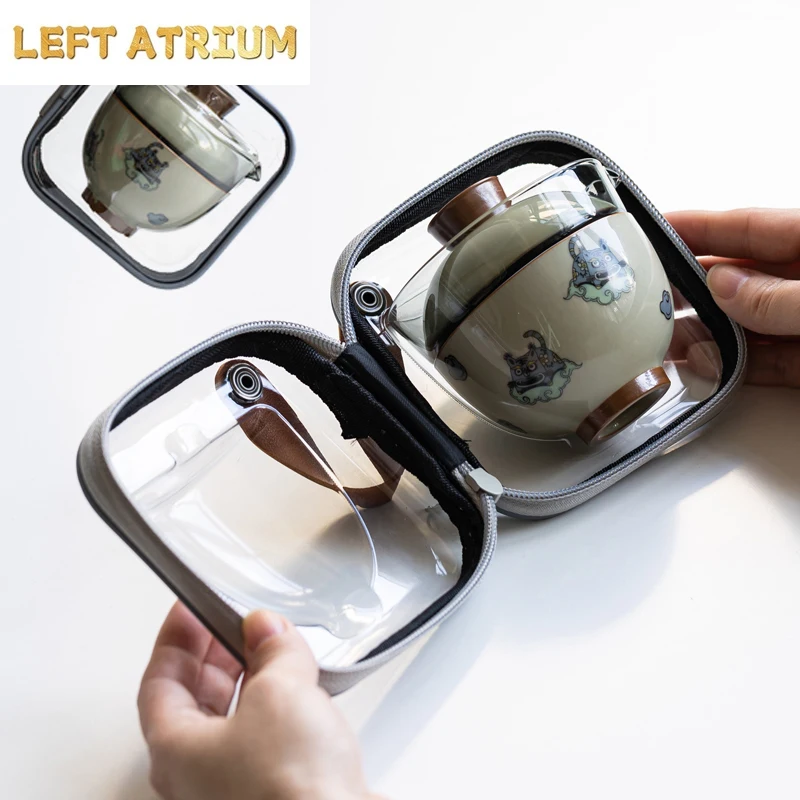 Portable Kungfu Teapot Set,Ceramic Glaze Tiger Tea set with 2 cup for One Set in Travel Bag,Gongfu Tea Pot for Tea Lovers
Portable Kungfu Teapot Set,Ceramic Glaze Tiger Tea set with 2 cup for One Set in Travel Bag,Gongfu Tea Pot for Tea Lovers