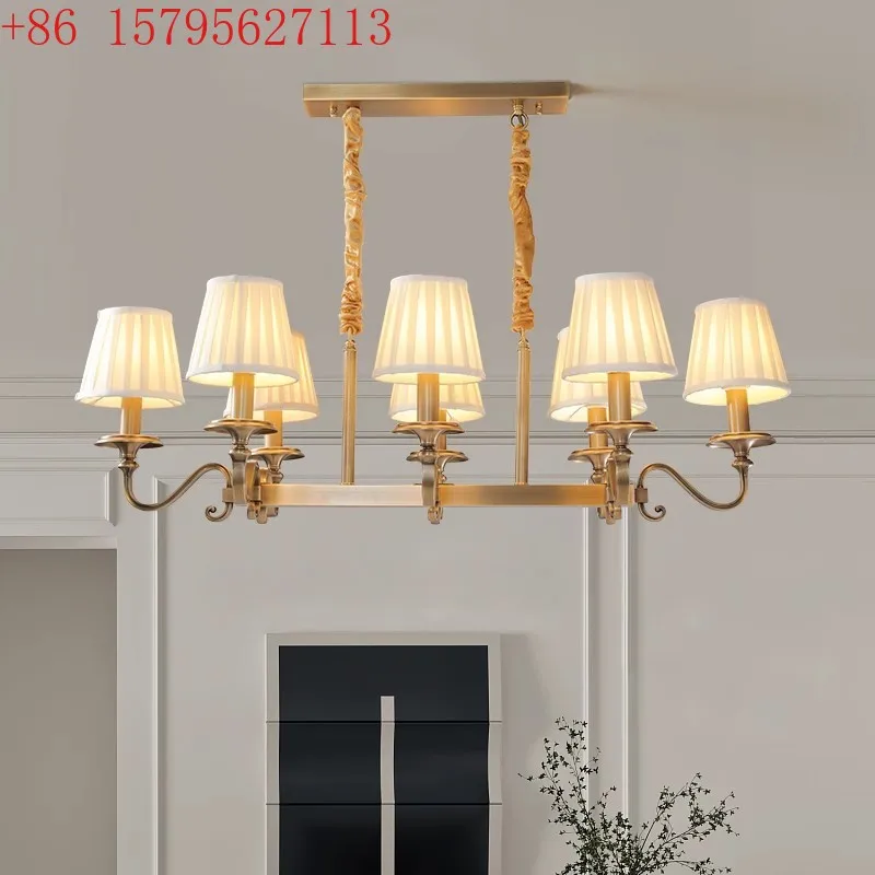 High-end bronze American long restaurant chandelier retro high-end villa bar lamp
High-end bronze American long restaurant chandelier retro high-end villa bar lamp