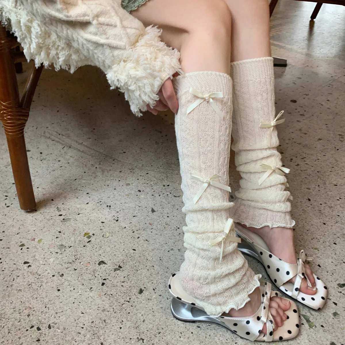 Ballet Style Leg Warmers Sweet Girl Bow White Socks Stockings Women Leg Cover JK Lolita Kawaii Leg Warmers Foot Cover Calf Socks
Ballet Style Leg Warmers Sweet Girl Bow White Socks Stockings Women Leg Cover JK Lolita Kawaii Leg Warmers Foot Cover Calf Socks