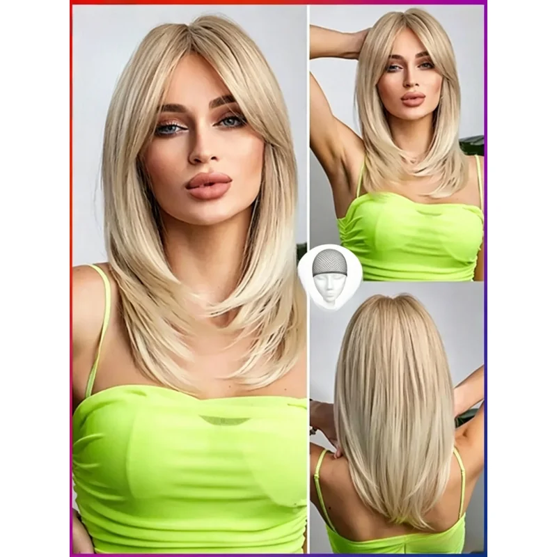 Ash Blonde Straight Synthetic Wigs with Bangs for Women Long Layered Platinum Blonde Wig Natural Looking Heat Resistant Fiber
Ash Blonde Straight Synthetic Wigs with Bangs for Women Long Layered Platinum Blonde Wig Natural Looking Heat Resistant Fiber