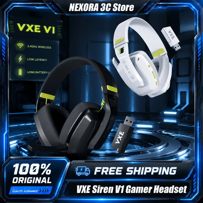 VGN VXE Siren V1 Gamer Headset Bluetooth Tri-mode Lightweight Ergonomics Low Latency Music Gaming Headphones with Microphone
VGN VXE Siren V1 Gamer Headset Bluetooth Tri-mode Lightweight Ergonomics Low Latency Music Gaming Headphones with Microphone