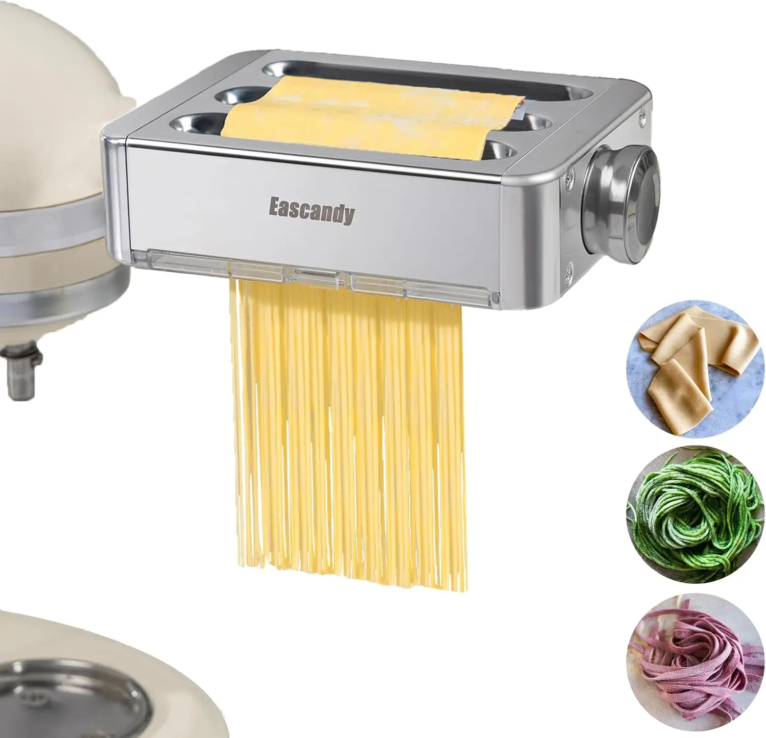 All Metal Pasta Maker Attachment for KitchenAid, 3 In 1 Pasta Attachment for Kitchen Aid Stand Mixer, 8 Gears Adjustable Pasta R
All Metal Pasta Maker Attachment for KitchenAid, 3 In 1 Pasta Attachment for Kitchen Aid Stand Mixer, 8 Gears Adjustable Pasta R