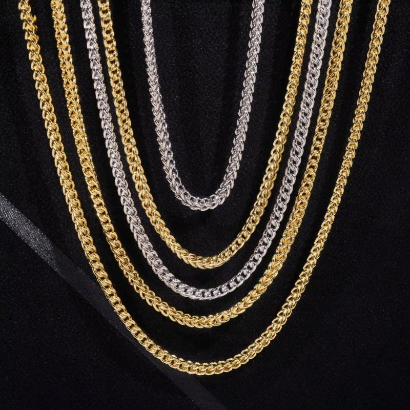 Fast Shipping HipHop Jewelry Necklaces Men Women Choker Necklace Fashion Gold Plated 4MM Stainless Steel Moissanite Rope Chain
Fast Shipping HipHop Jewelry Necklaces Men Women Choker Necklace Fashion Gold Plated 4MM Stainless Steel Moissanite Rope Chain