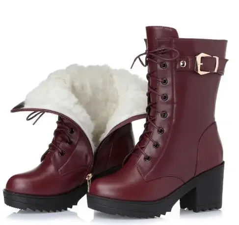 Ankle Boots Women Winter New Fur Warm Non-slip Ladies' Boots Large Size Winter Snow Boots Platform shoe Black High Heels Botas
Ankle Boots Women Winter New Fur Warm Non-slip Ladies' Boots Large Size Winter Snow Boots Platform shoe Black High Heels Botas