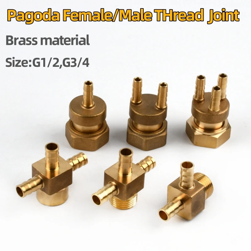 Brass Pagoda Female/Male Thread Jionts 1/2" 3/4" Barb Pipe Fittings Manifold Brass Fittings Floor Heating Manifold Connector
Brass Pagoda Female/Male Thread Jionts 1/2" 3/4" Barb Pipe Fittings Manifold Brass Fittings Floor Heating Manifold Connector