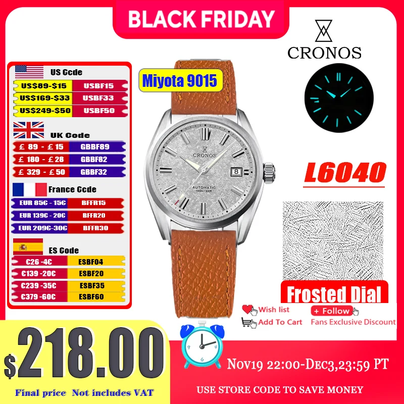 Cronos новые 39 мм текстура роскошные мужские деловые деловые часы Miyota 9015 PT5000 SW200 автоматические механические водонепроницаемые 100 м L6040 M
Cronos новые 39 мм текстура роскошные мужские деловые деловые часы Miyota 9015 PT5000 SW200 автоматические механические водонепроницаемые 100 м L6040 M