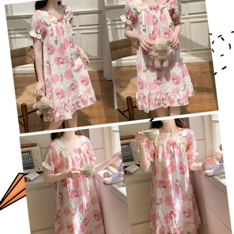 Ночная сорочка с мультяшным принтом My Melody, модная, милая, удобная, повседневная, дышащая, свободная домашняя одежда, пижама, подарок для девушки
Ночная сорочка с мультяшным принтом My Melody, модная, милая, удобная, повседневная, дышащая, свободная домашняя одежда, пижама, подарок для девушки