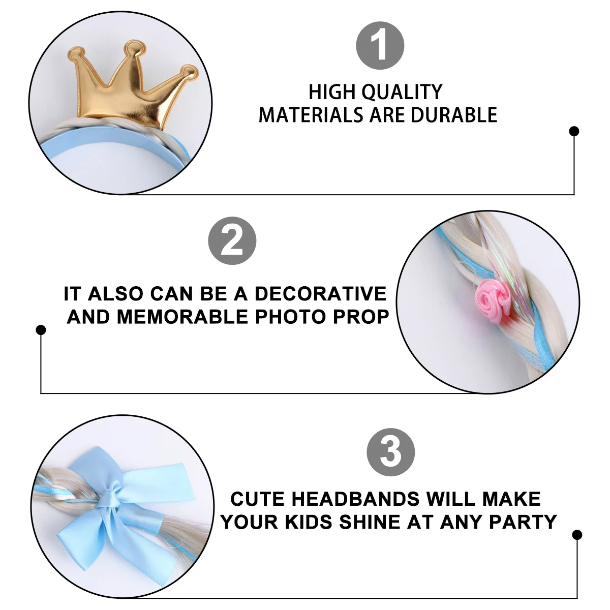 1Pcs Princess Crown Hairband Colorful Fake Plait Hair Decoration for Party Stage Festival Kids Gift Crown Hair Band
1Pcs Princess Crown Hairband Colorful Fake Plait Hair Decoration for Party Stage Festival Kids Gift Crown Hair Band