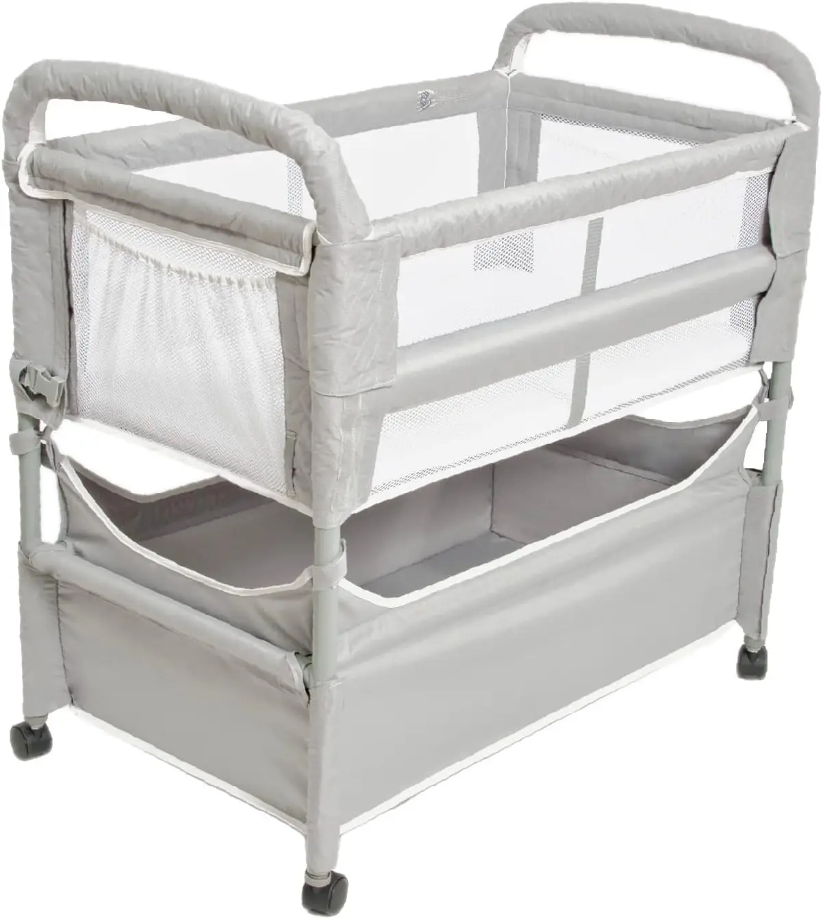 Arm’s Reach Clear-Vue Co-Sleeper Bedside Bassinet Featuring Clear Mesh Panels with Fold-Down Side, Large Attached Storage Basket
Arm’s Reach Clear-Vue Co-Sleeper Bedside Bassinet Featuring Clear Mesh Panels with Fold-Down Side, Large Attached Storage Basket