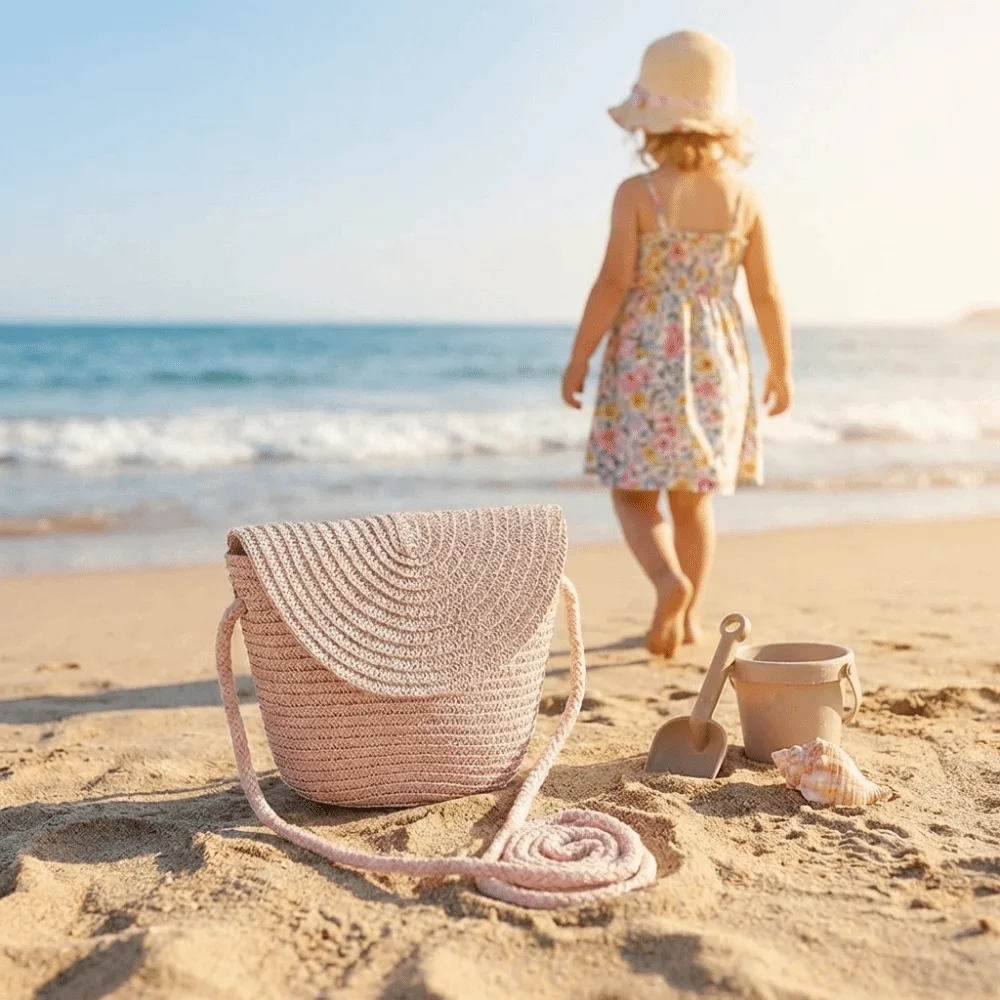 Bohemia Shell Shape Children Straw Bag Handmade Pure Color Kid Woven Crossbody Bag Half Round Creative Rattan Bag Summer
Bohemia Shell Shape Children Straw Bag Handmade Pure Color Kid Woven Crossbody Bag Half Round Creative Rattan Bag Summer