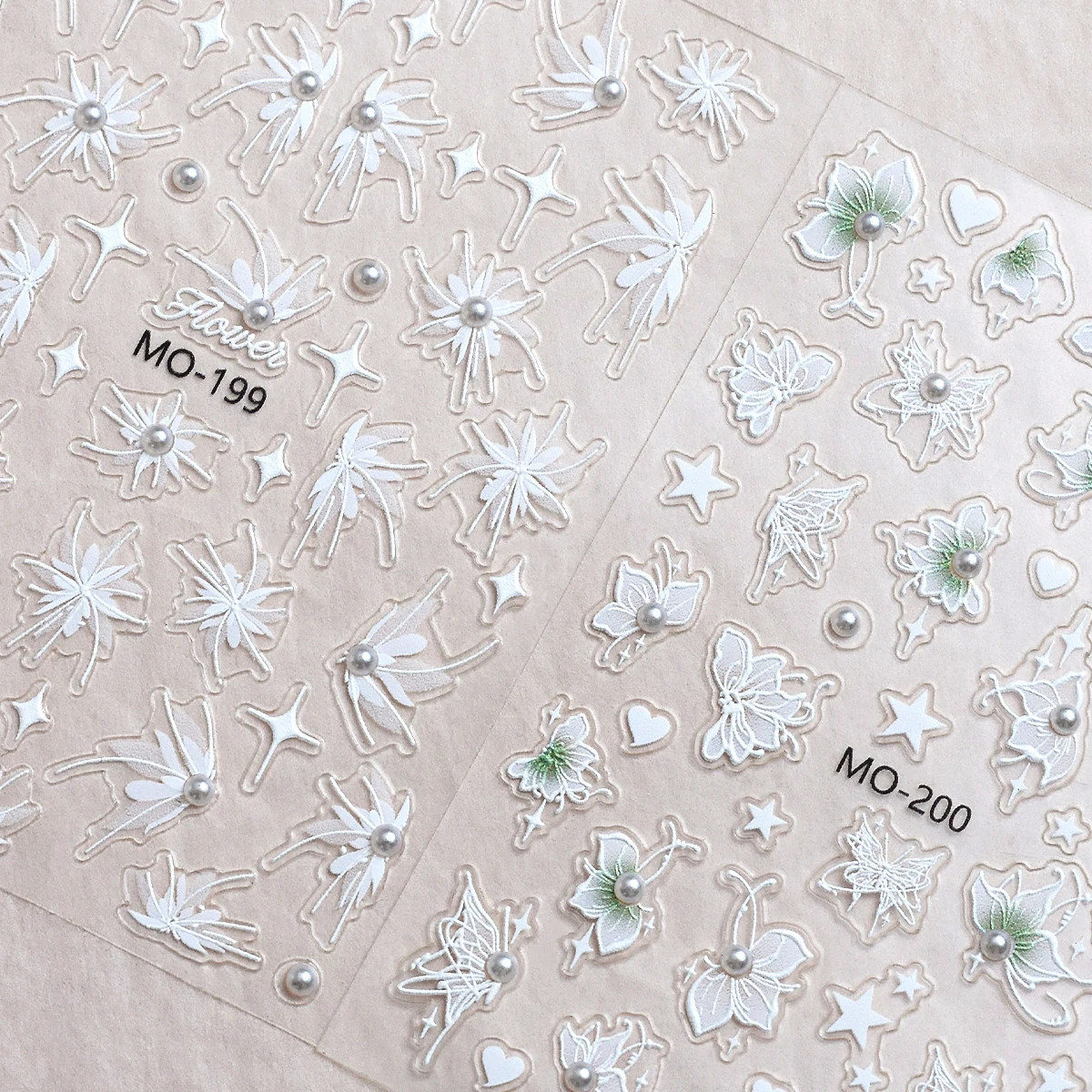 5D Translucent Nail Stickers High Quality Embossed Pure White Pearl Shiny Rhinestone Gradient Manicure Decorative Sticker
5D Translucent Nail Stickers High Quality Embossed Pure White Pearl Shiny Rhinestone Gradient Manicure Decorative Sticker