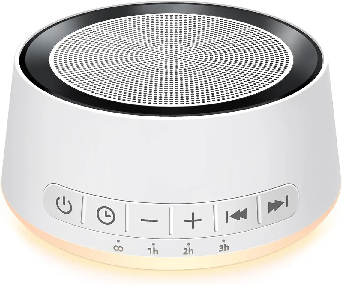 Sound Machine with 30 Soothing Sounds, 12 Colors Night Light, 32 Volume Levels, 4 Timer, Memory Function for Sleep, Office, Travel
Sound Machine with 30 Soothing Sounds, 12 Colors Night Light, 32 Volume Levels, 4 Timer, Memory Function for Sleep, Office, Travel