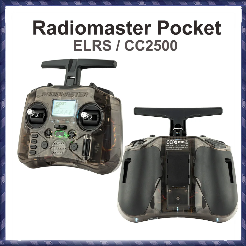 Radiomaster Pocket Radio Small Controller EdgeTX 2.4G (Mode 2 Left-handed Throttle ) ELRS / CC2500 Light Weight
Radiomaster Pocket Radio Small Controller EdgeTX 2.4G (Mode 2 Left-handed Throttle ) ELRS / CC2500 Light Weight