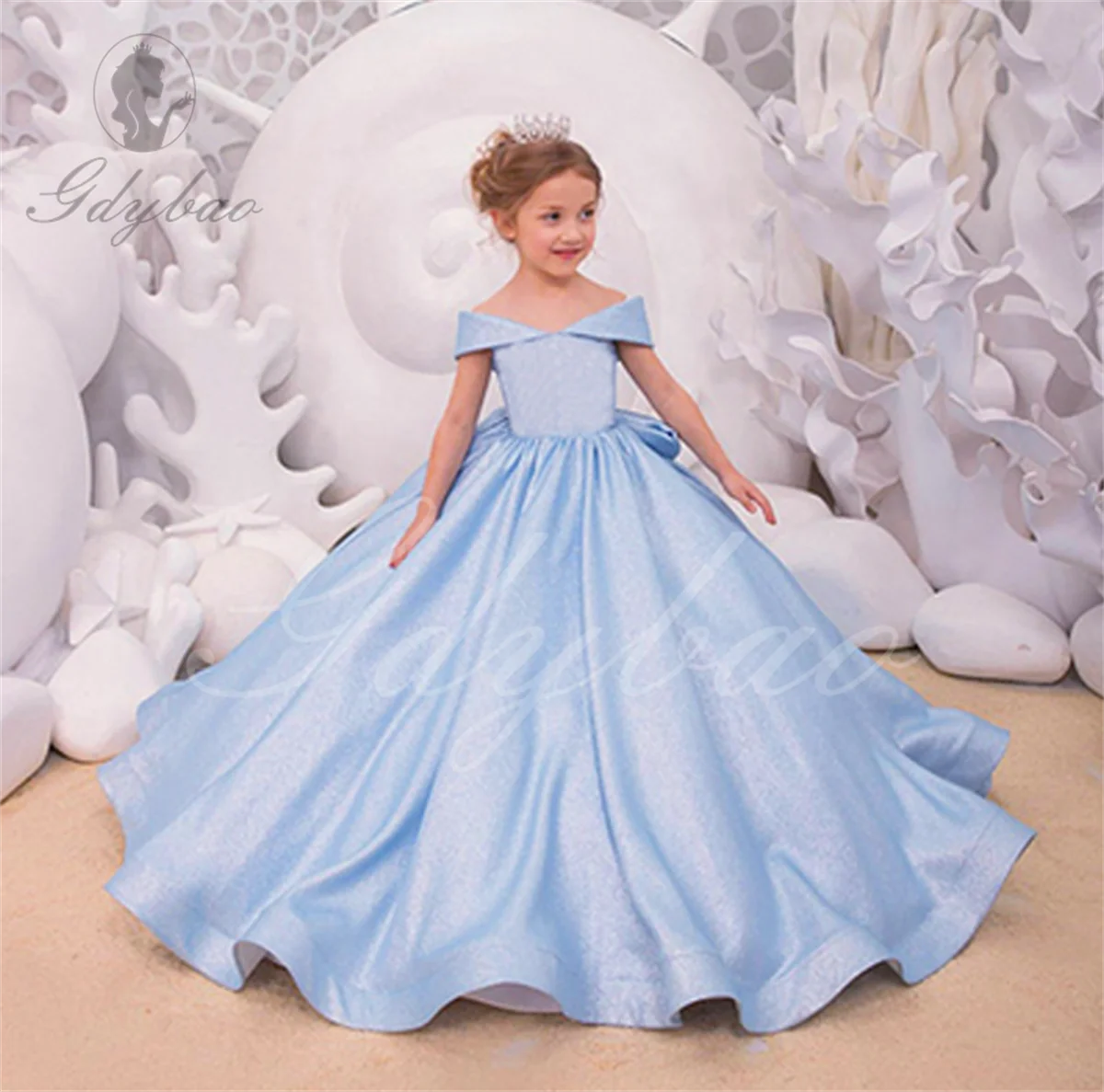 Light Blue Flower Girl Dress Princess Satin Ball Gown For Kids Birthday Party Dress Simple Bow First Communion Dress
Light Blue Flower Girl Dress Princess Satin Ball Gown For Kids Birthday Party Dress Simple Bow First Communion Dress