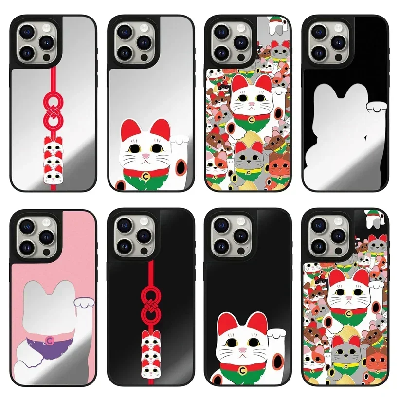 Japanese Money Cat Black Silver Mirror Surface Protective IPhone Case Cover for 16 15 14 13 12 Pro Max Case
Japanese Money Cat Black Silver Mirror Surface Protective IPhone Case Cover for 16 15 14 13 12 Pro Max Case