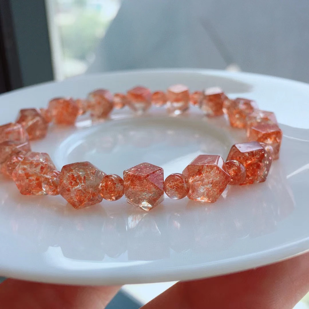 Natural Gold Strawberry Quartz Sunstone Arusha Bracelet Clear Faceted Beads 7mm Women Men AAAAAAA
Natural Gold Strawberry Quartz Sunstone Arusha Bracelet Clear Faceted Beads 7mm Women Men AAAAAAA