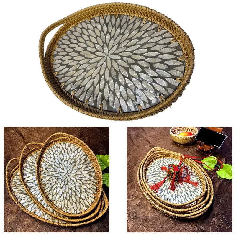New Rattan Shell Tray Creative Woven Snack Storage Basket For Living Room Fruit Basket Home Storage Tray
New Rattan Shell Tray Creative Woven Snack Storage Basket For Living Room Fruit Basket Home Storage Tray