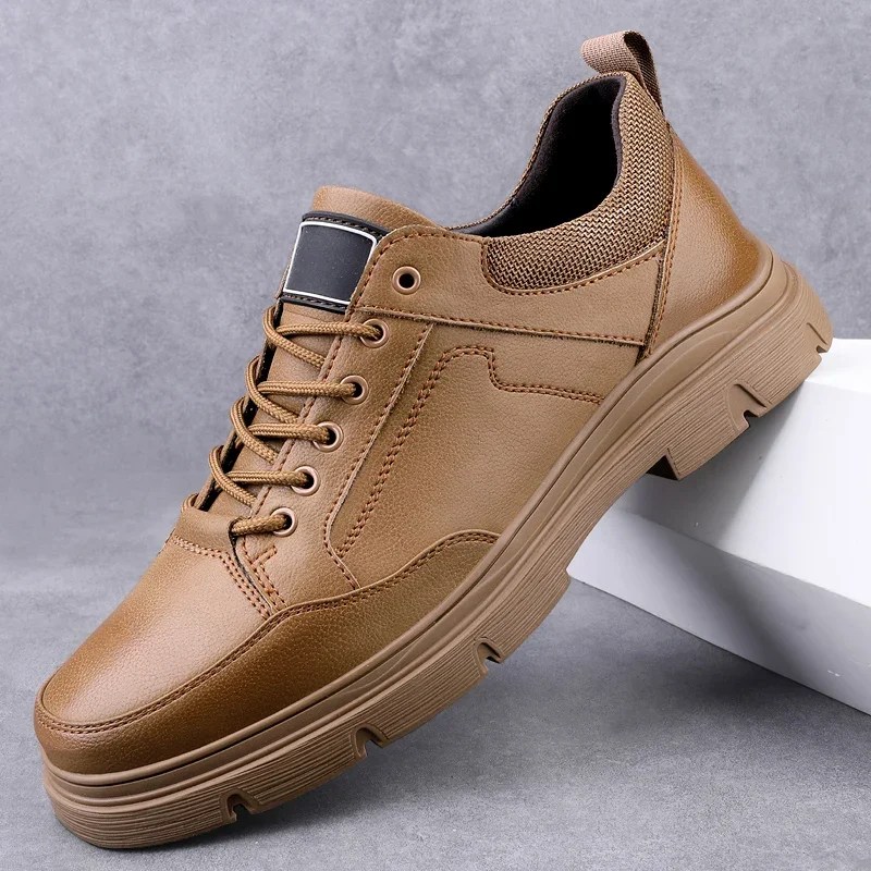Luxury Brand Man Casual Shoes New Fashion Mens Sneakers Lightweight Genuine Leather Vulcanize Shoes Lace-up Skateboard Footwear
Luxury Brand Man Casual Shoes New Fashion Mens Sneakers Lightweight Genuine Leather Vulcanize Shoes Lace-up Skateboard Footwear