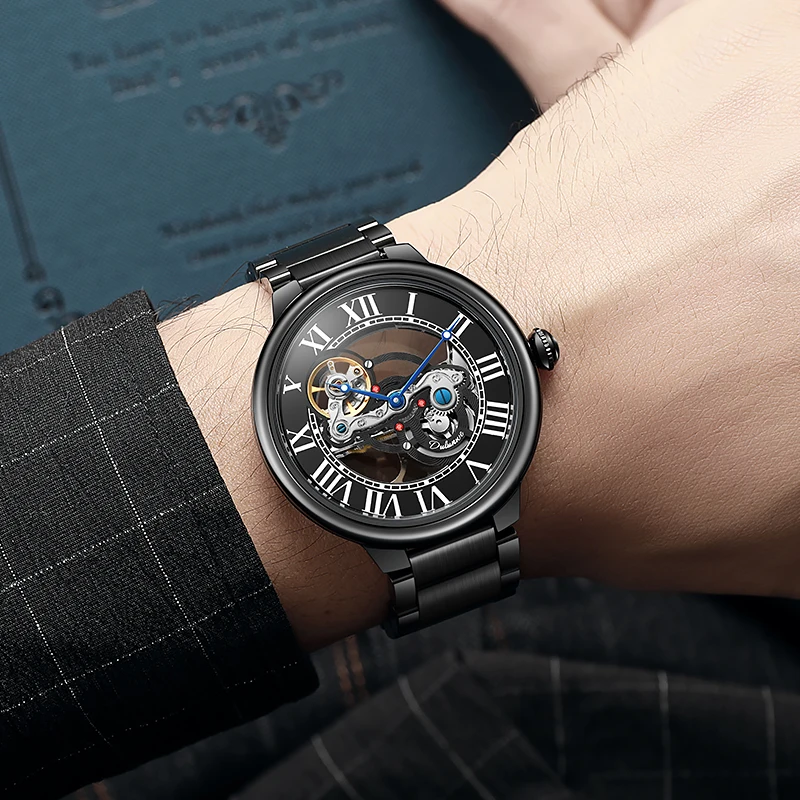 Dulunwe Fully Automatic Flywheel Fully Hollow Mechanical Watch Luminous Men'S Waterproof Watch
Dulunwe Fully Automatic Flywheel Fully Hollow Mechanical Watch Luminous Men'S Waterproof Watch