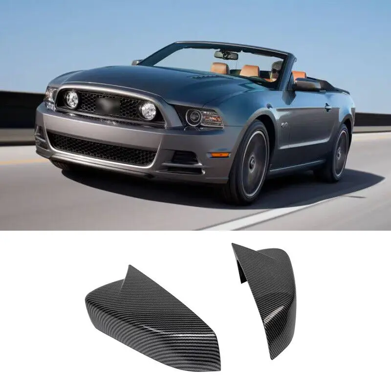 Carbon fiber horn mirror cover trim 2 pieces for Ford Mustang 2009 - 2014-
Carbon fiber horn mirror cover trim 2 pieces for Ford Mustang 2009 - 2014-