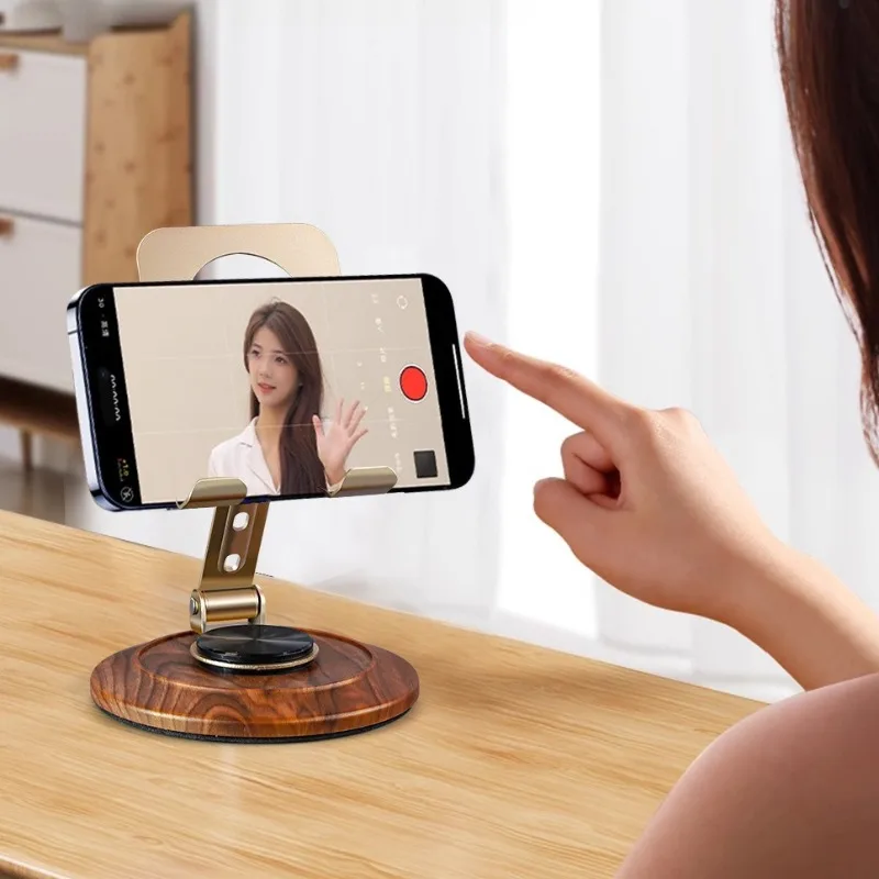 Metal Phone Stand Holder Foldable Cooling Vent Adjustable 90 Degree Rotating 360 Swivel Base with Wood Grain Holder Support
Metal Phone Stand Holder Foldable Cooling Vent Adjustable 90 Degree Rotating 360 Swivel Base with Wood Grain Holder Support