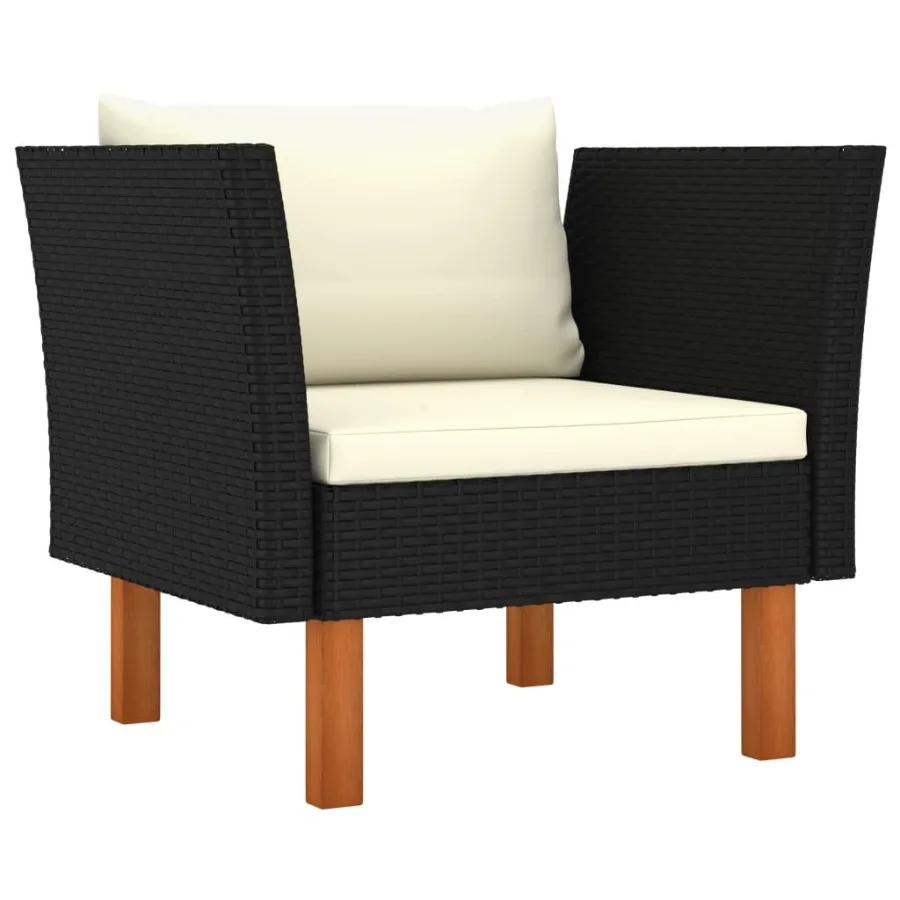 Garden Sofa for Outdoor Use, Black PE Rattan, Medium Size with Removable Covers
Garden Sofa for Outdoor Use, Black PE Rattan, Medium Size with Removable Covers