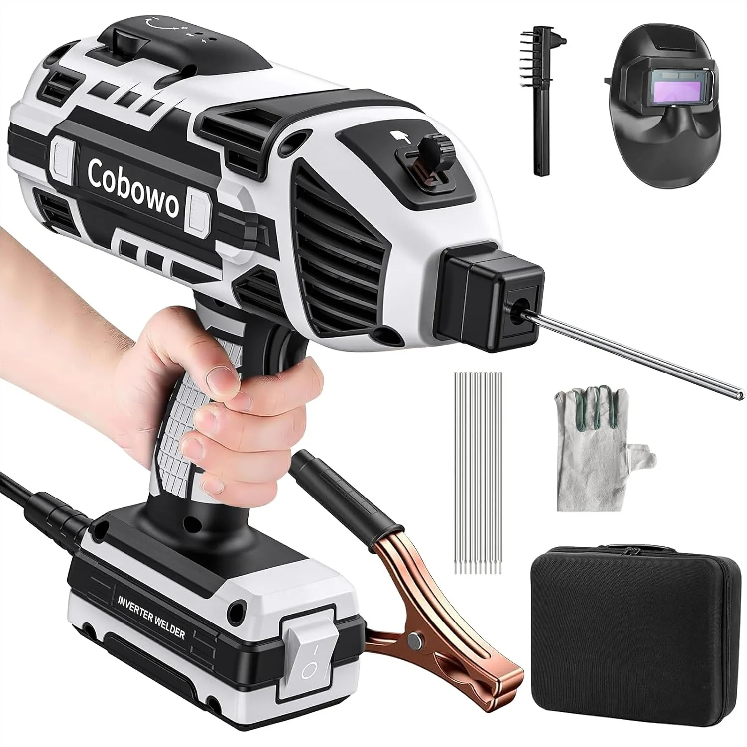 Portable Electric Welding Machine, 110V ARC Welder 20-120A, IGBT Inverter, 6 Variable Currents, for 3/32"-1/8" Rod, DIY Repairs
Portable Electric Welding Machine, 110V ARC Welder 20-120A, IGBT Inverter, 6 Variable Currents, for 3/32"-1/8" Rod, DIY Repairs