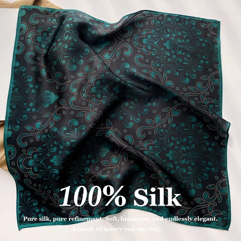 Luxury 100% Real Silk Scarf Women 53cm Square Neck Scarf Print Hair Scarf Bandana Foulard Headscarf Shawl Wrap for Lady Trendy
Luxury 100% Real Silk Scarf Women 53cm Square Neck Scarf Print Hair Scarf Bandana Foulard Headscarf Shawl Wrap for Lady Trendy