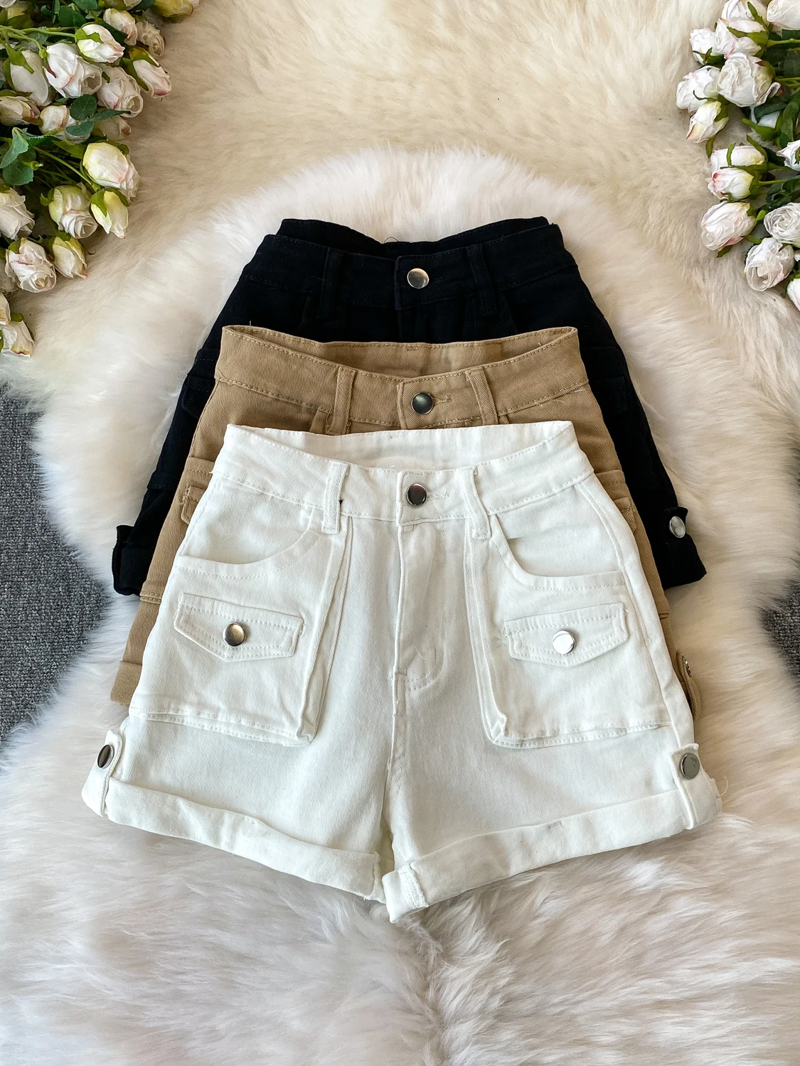 Slimming High Waist Wide Leg Jeans Women's Summer Casual Roll up Cuffed Double Pocket Denim Pants American Hot Girl Style
Slimming High Waist Wide Leg Jeans Women's Summer Casual Roll up Cuffed Double Pocket Denim Pants American Hot Girl Style