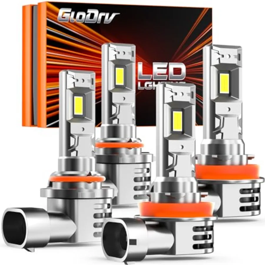 Fog light bulbs for direct installation LED H11 9005 80000lm 800 brighter 6000K cool white mini size design plug and play pack
Fog light bulbs for direct installation LED H11 9005 80000lm 800 brighter 6000K cool white mini size design plug and play pack