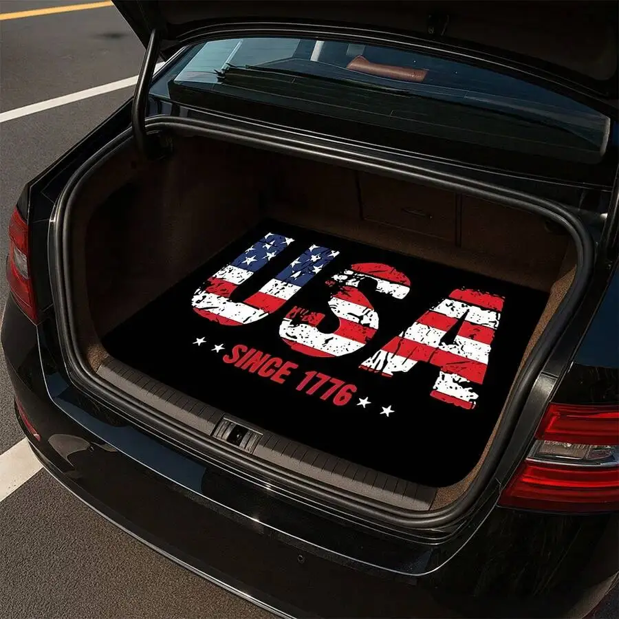 Non-Slip Car Trunk Mat With Vintage USA Flag Pattern Since 1776 - Durable Protective Floor Liner
Non-Slip Car Trunk Mat With Vintage USA Flag Pattern Since 1776 - Durable Protective Floor Liner