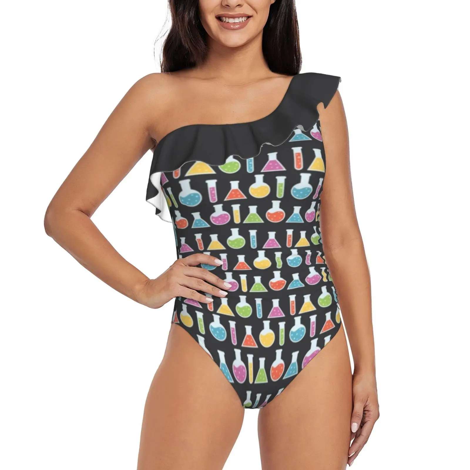 Science Flask One Shoulder Ruffle Swimsuit Women Swimwear Sexy Beach Wear Summer Bathing Suits Science Flask Laboratory
Science Flask One Shoulder Ruffle Swimsuit Women Swimwear Sexy Beach Wear Summer Bathing Suits Science Flask Laboratory