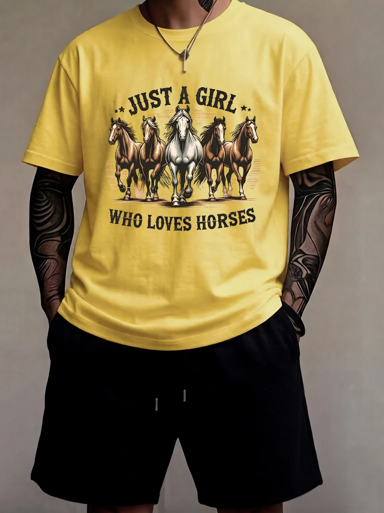 People Who Love Horses Very Much Print Sport Street T-Shirt To Men Suit Loose Summer Tees & Shorts Cotton All-Match Classic Tops
People Who Love Horses Very Much Print Sport Street T-Shirt To Men Suit Loose Summer Tees & Shorts Cotton All-Match Classic Tops