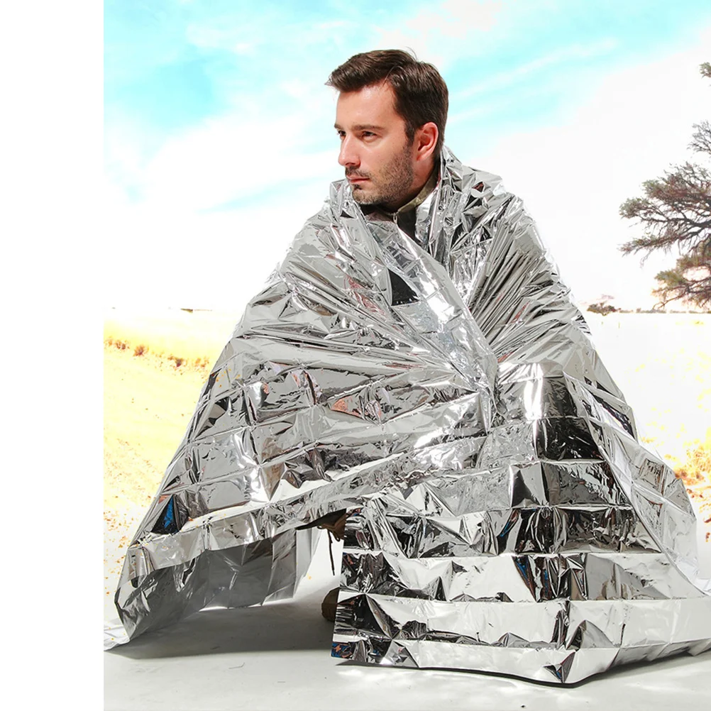 10Pcs Blanket 210mmx130mm Lightweight Compact Survival Equipment for Emergency Weather Protection Silver
10Pcs Blanket 210mmx130mm Lightweight Compact Survival Equipment for Emergency Weather Protection Silver