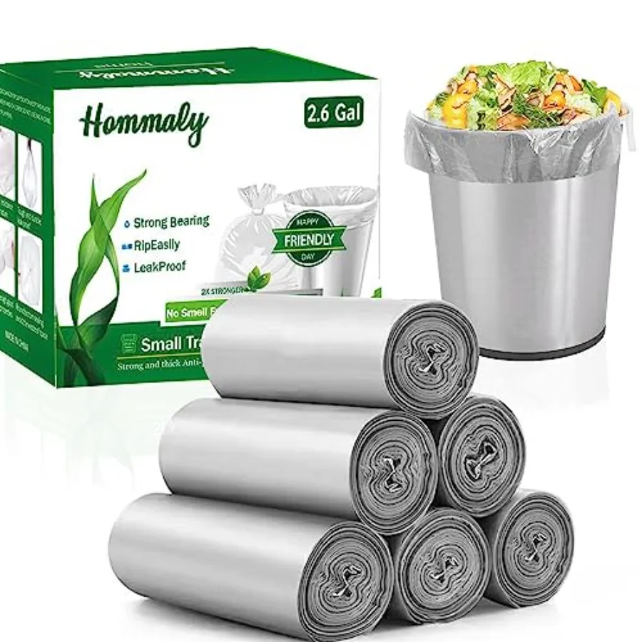 2.6 Gallon 240 pcs Small Silver Gray Trash Bags, Strong Garbage Bags, Bathroom Trash Can Bin Liners Unscented, Mini Grey Plasti
2.6 Gallon 240 pcs Small Silver Gray Trash Bags, Strong Garbage Bags, Bathroom Trash Can Bin Liners Unscented, Mini Grey Plasti