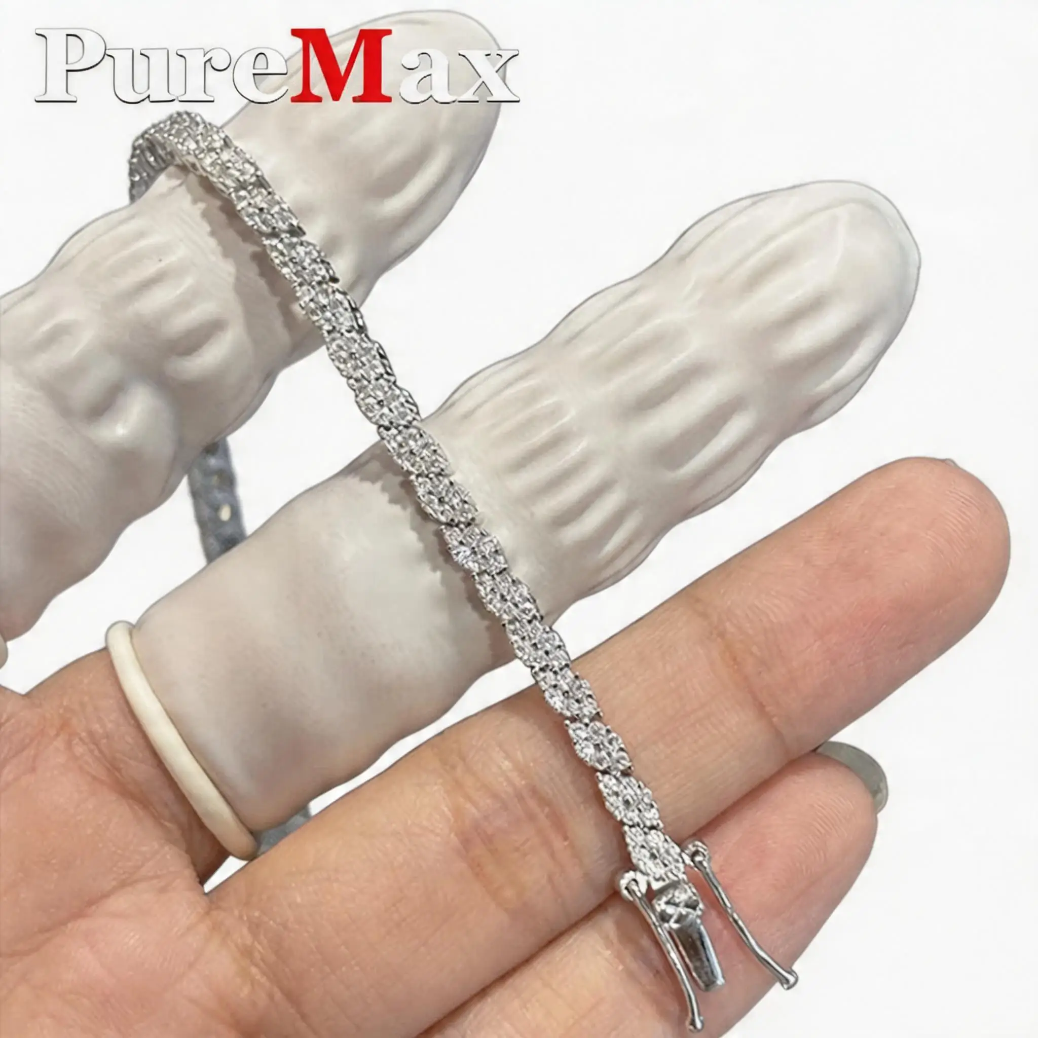 Luxury 1.2mm Full Moissanite Tennis Bracelet 925 Sterling Silver Fine Jewelry Gift for Women
Luxury 1.2mm Full Moissanite Tennis Bracelet 925 Sterling Silver Fine Jewelry Gift for Women