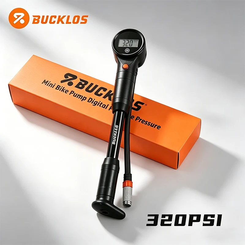 BUCKLOS Portable Bicycle Air Pump 320PSI with Pressure Gauge Mini Inflator MTB Road Bike Car Mini Pump Multi-functional Pump
BUCKLOS Portable Bicycle Air Pump 320PSI with Pressure Gauge Mini Inflator MTB Road Bike Car Mini Pump Multi-functional Pump