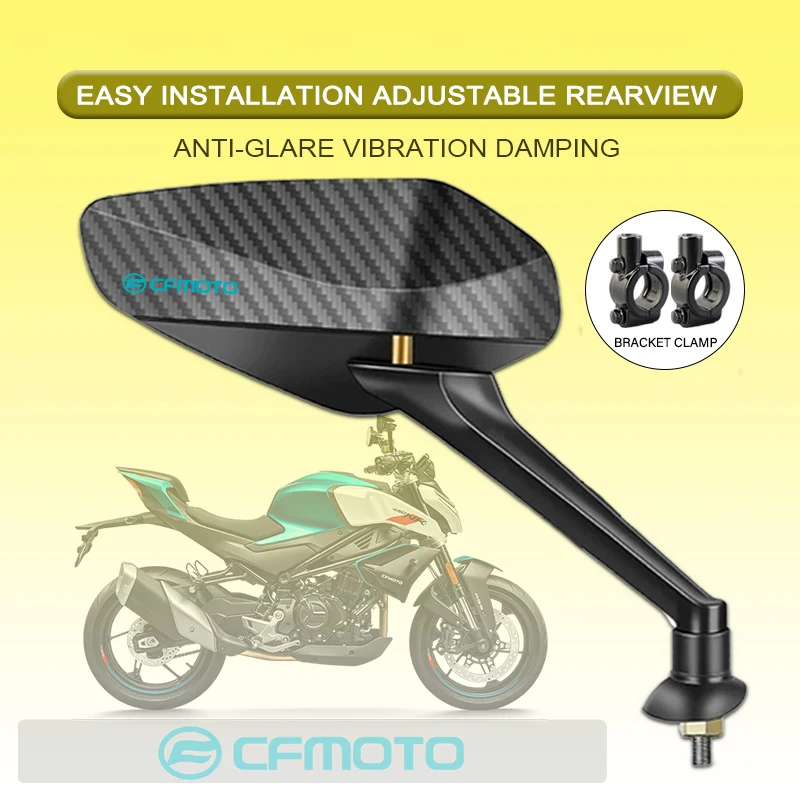 For CFMOTO 400NK 650NK 400GT 650TR-G 650MT CF500 CF600 X5 Ultimate Durability Carbon Fiber Antiglare Off-road Rearview Mirror
For CFMOTO 400NK 650NK 400GT 650TR-G 650MT CF500 CF600 X5 Ultimate Durability Carbon Fiber Antiglare Off-road Rearview Mirror