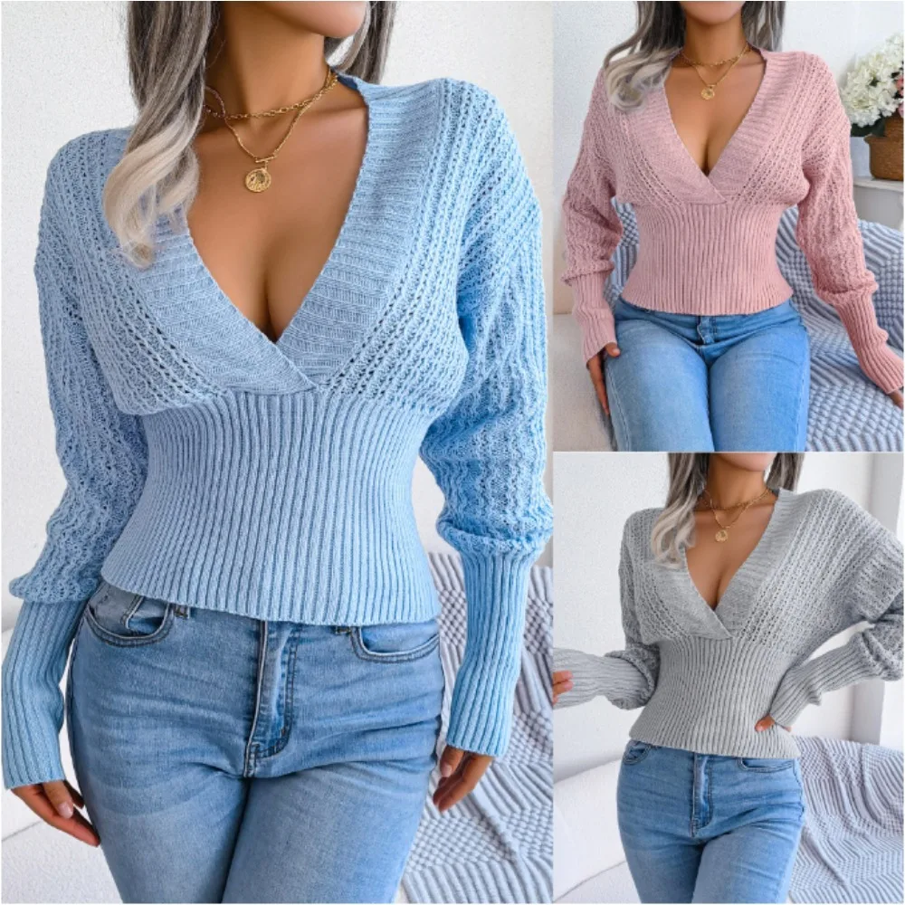 Solid V Neck Batwing Sleeve Hollow Sweater, Street Loose Autumn & Winter Bodycon Sweater, Women's Clothing
Solid V Neck Batwing Sleeve Hollow Sweater, Street Loose Autumn & Winter Bodycon Sweater, Women's Clothing